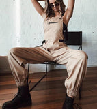 Khaki Cargo Overalls