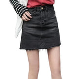 High Waisted Denim Skirt