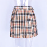 Plaid Skirt With Chain