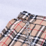 Plaid Skirt With Chain