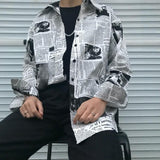 Newspaper Button Up Tee