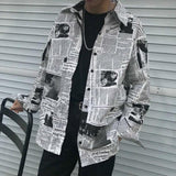 Newspaper Button Up Tee