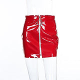 High Waisted Shiny PU Skirts