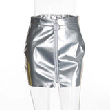 High Waisted Shiny PU Skirts
