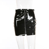 High Waisted Shiny PU Skirts