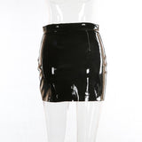 High Waisted Shiny PU Skirts