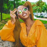 Cropped Orange Windbreaker Jacket