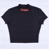 "Destiny" Mock Neck Crop Top