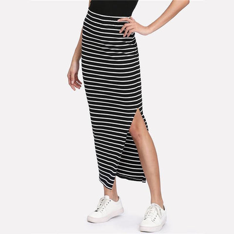 Striped Maxi Skirt