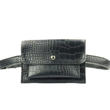 Basic Crocodile Waist Cross Body Bag