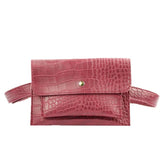 Basic Crocodile Waist Cross Body Bag