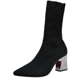 Minimal High Heel Sock Boot