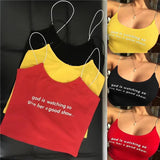 "God Is Watching So Give Her A Good Show" Crop Top