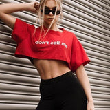 "Don't Call Me" Oversized Crop Top