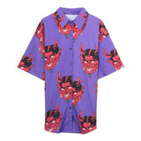 Devil Button Up Top