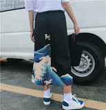 Hokusai Wave Wide Leg Trousers