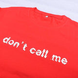 "Don't Call Me" Oversized Crop Top