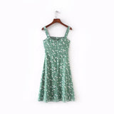 Green Floral Midi Dress