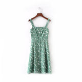 Green Floral Midi Dress