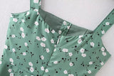 Green Floral Midi Dress