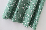 Green Floral Midi Dress