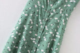 Green Floral Midi Dress