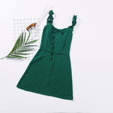 Polka Dot Ruffled Cami Dress