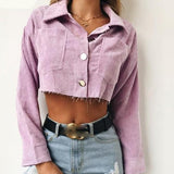 Cropped Corduroy Jacket