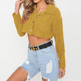 Cropped Corduroy Jacket