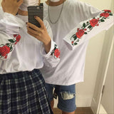 Rose Sleeve Printed Tee