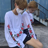 Rose Sleeve Printed Tee