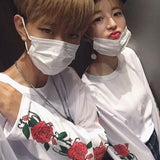 Rose Sleeve Printed Tee