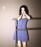 Blue Floral Mini Dress