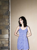 Blue Floral Mini Dress