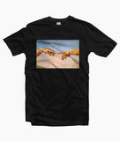 "Michelangelo's Creation Of Adam Hands" Tee