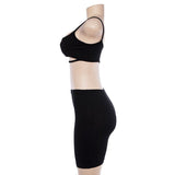 Sleeveless Cami Top & Biker Shorts (Two Piece Set)