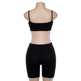 Sleeveless Cami Top & Biker Shorts (Two Piece Set)