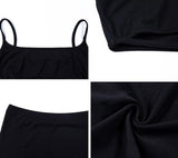 Sleeveless Cami Top & Biker Shorts (Two Piece Set)