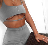 Sleeveless Cami Top & Biker Shorts (Two Piece Set)