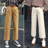 High Waisted Straight Leg Chinos