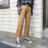 High Waisted Straight Leg Chinos