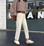 High Waisted Straight Leg Chinos