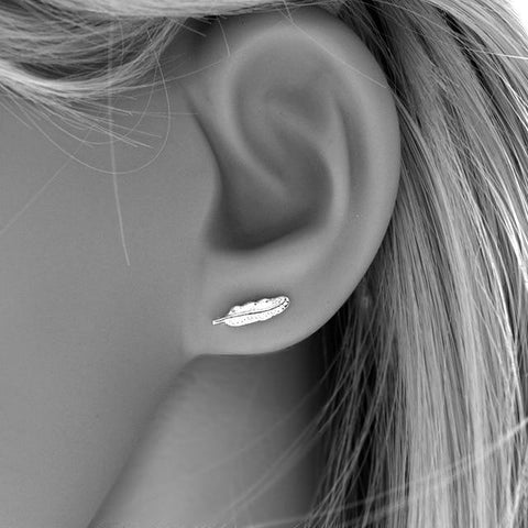 Feather Stud Earring