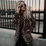 Vegan Fur Leopard Coat