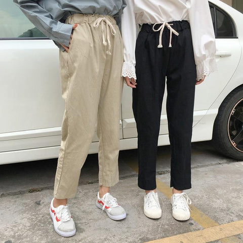High Waisted Relaxed Fit Trousers
