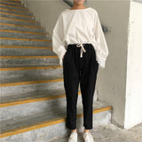 High Waisted Relaxed Fit Trousers