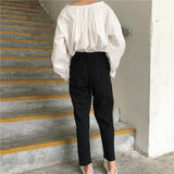 High Waisted Relaxed Fit Trousers