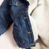 Oversized Wool Lined Denim Jacket