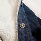 Oversized Wool Lined Denim Jacket