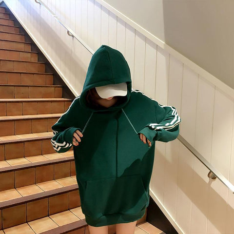 Oversized Striped Hoodie